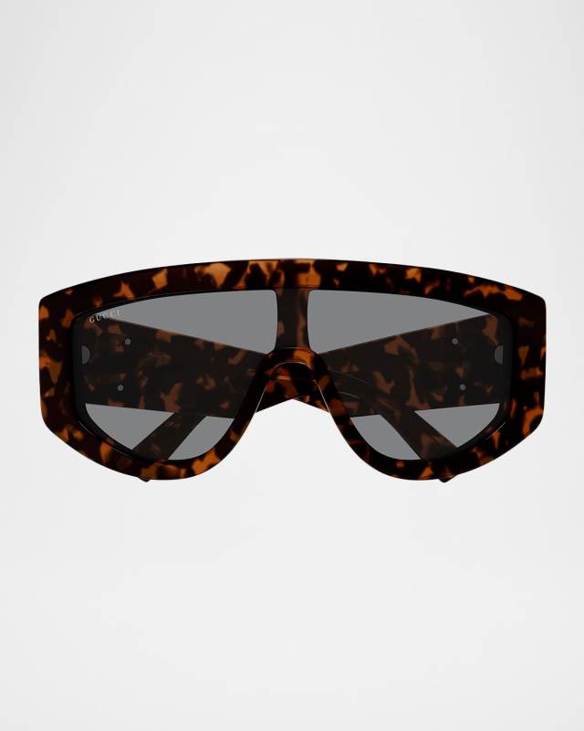 GG Extruded 99mm Acetate Shield Sunglasses